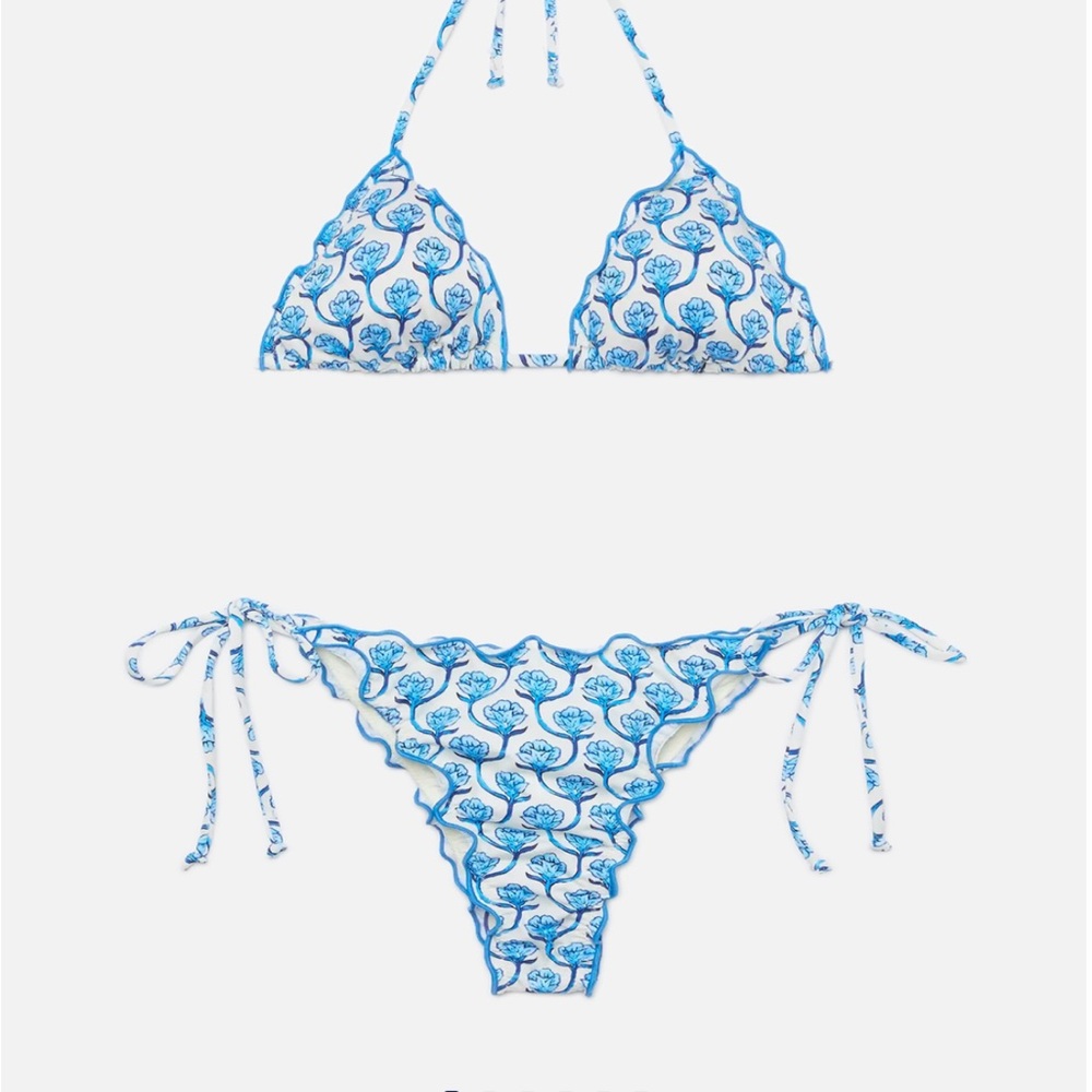 NWT MC2 St Barth bikini set blue pattern